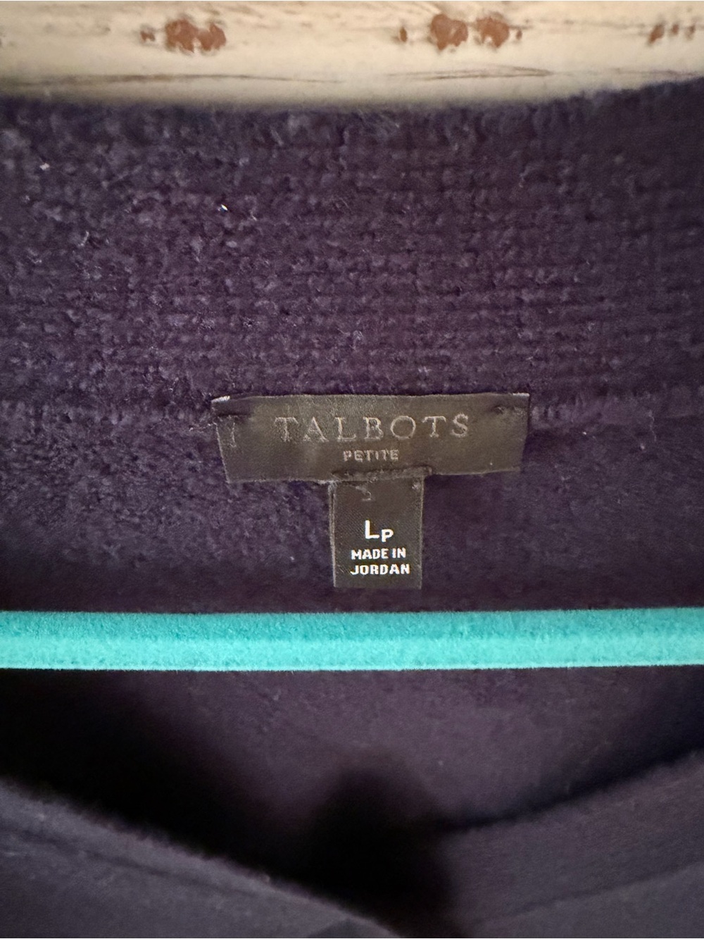 Talbots Navy Button-Front V-Neck Cardigan - Picture 3 of 3